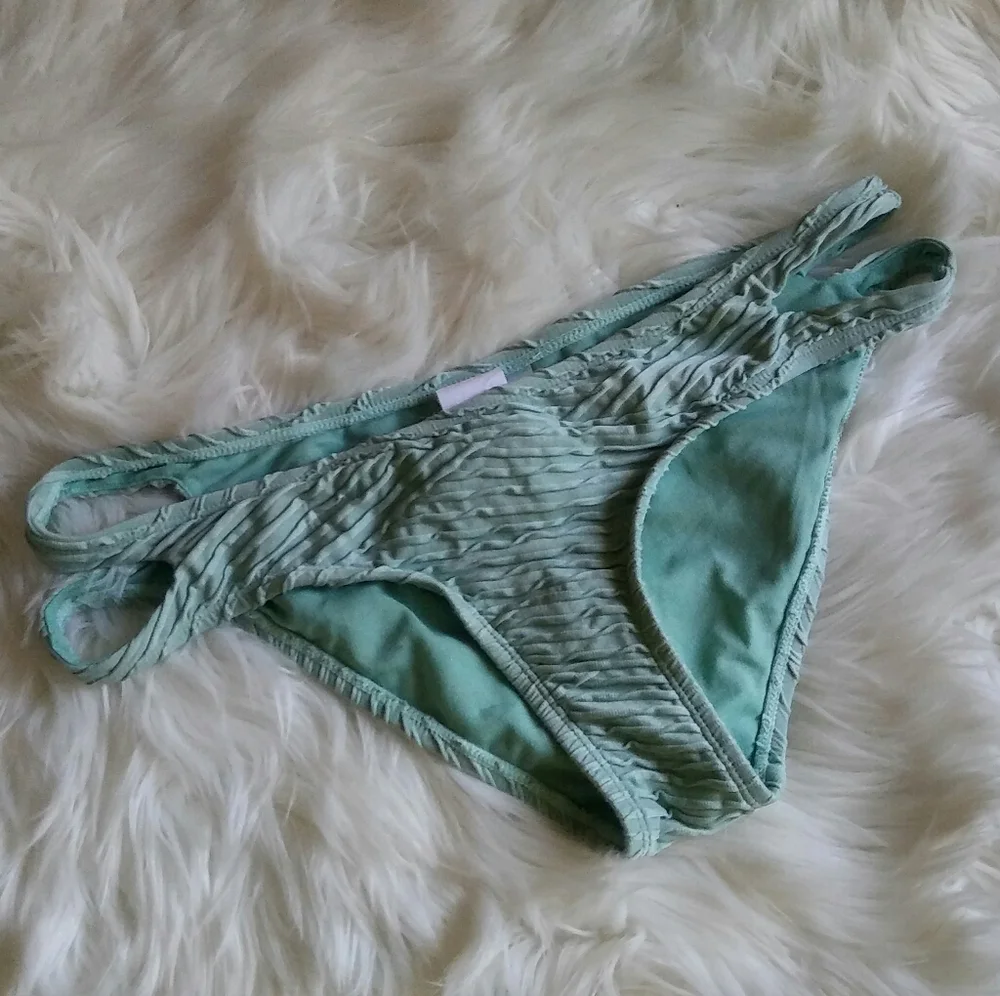 The Bikini Lab Ribbed Cutout Hipster Bikini Bottom